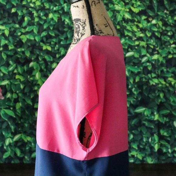 Daniel Cremieux Pink Blue Short Sleeve Top Size Medium - Picture 6 of 9